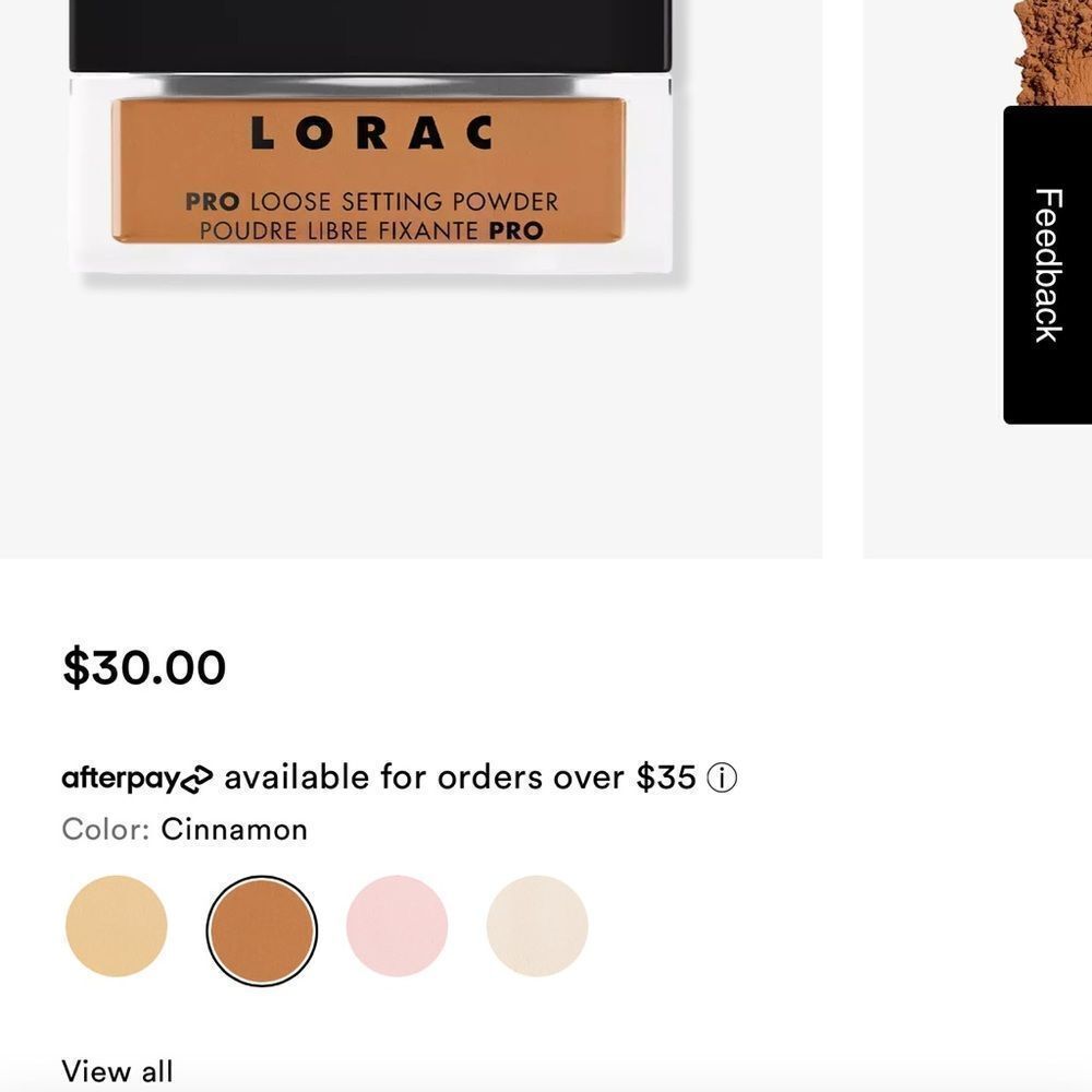 LORAC Pro Loose Setting Powder in Cinnamon light diffusing, ultra blurring - Picture 3 of 4